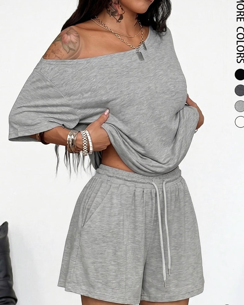 Sophia Off-Shoulder Wide-Leg Two-Piece Summer Set