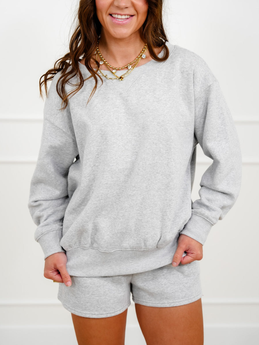 Chloe Cozy Fleece Boat Neck Two-Piece Lounge Set