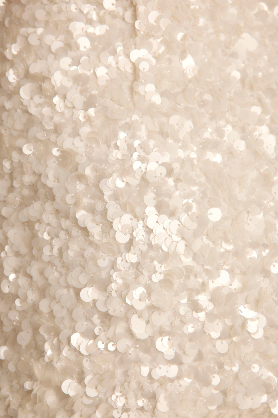 White Sequin Hook-and-Eye Crop Top