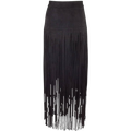 Pinto Ranch Faux Suede Long Fringe Skirt