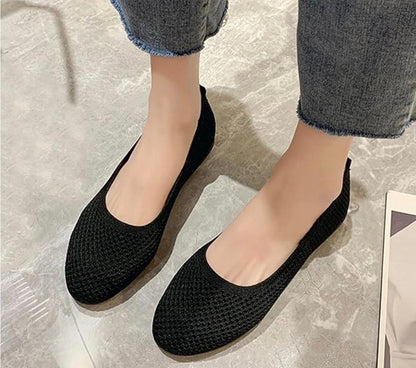 Sophia's Breathable Mesh Flats with Square Toe Design