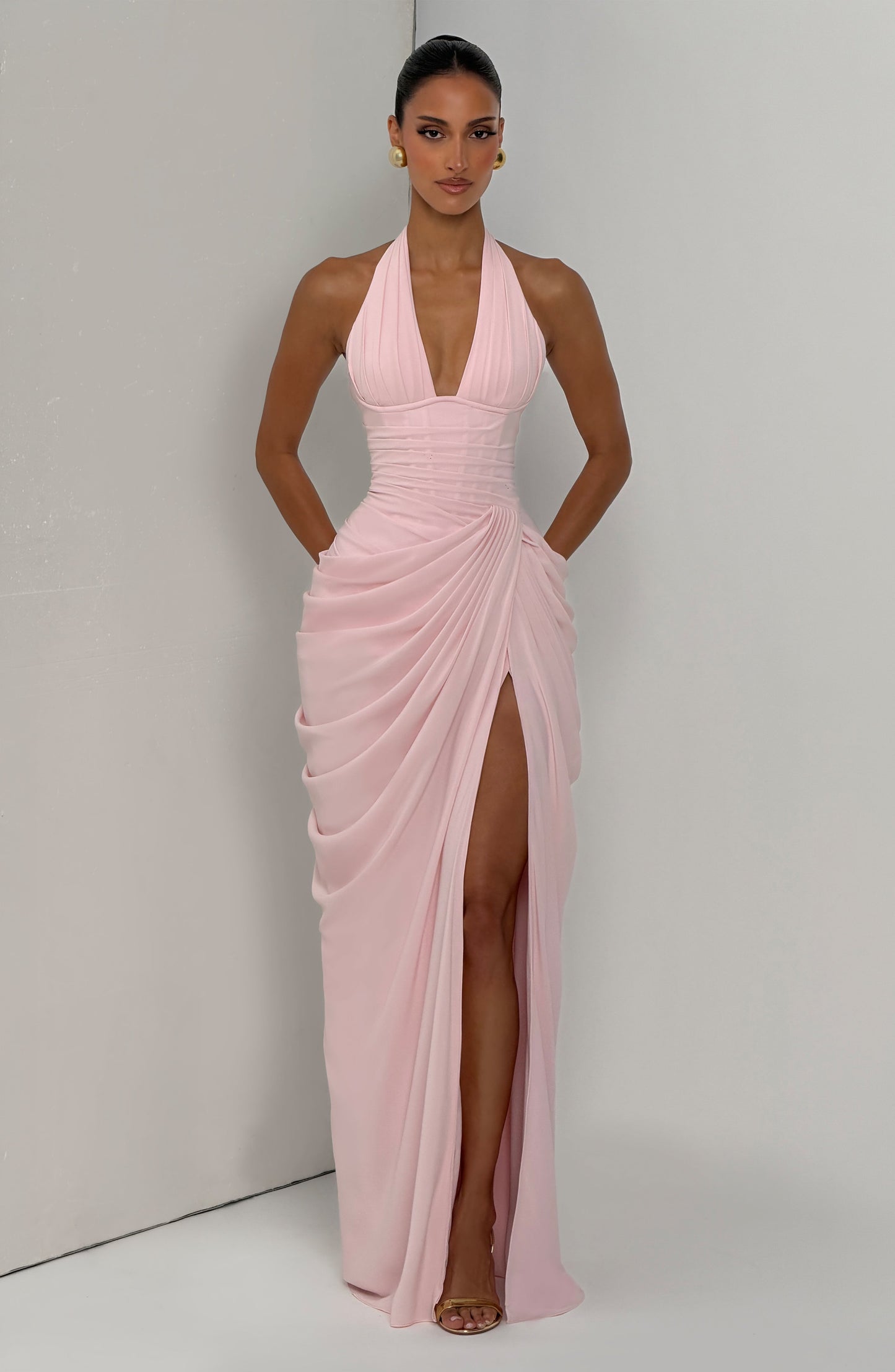 Sophia Blush Maxi Summer Dress