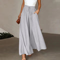 Gabriella | A-Line High Waist Elastic Pants with Drawstring – Long, Airy, and Pocketed