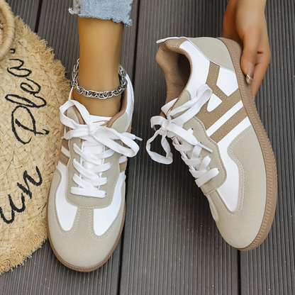 Luvrefashion | Anna Stylish Lace Up Sneakers in Khaki - image 6