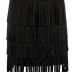 W.A.Y. Tan Fringe Layered Faux Suede Mini Skirt - BLACK 79