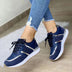 Nicolette | Stylish Women's Lace-Up Shoes with Metallic Accents - Blue