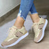 Nicolette | Stylish Women's Lace-Up Shoes with Metallic Accents - Khaki