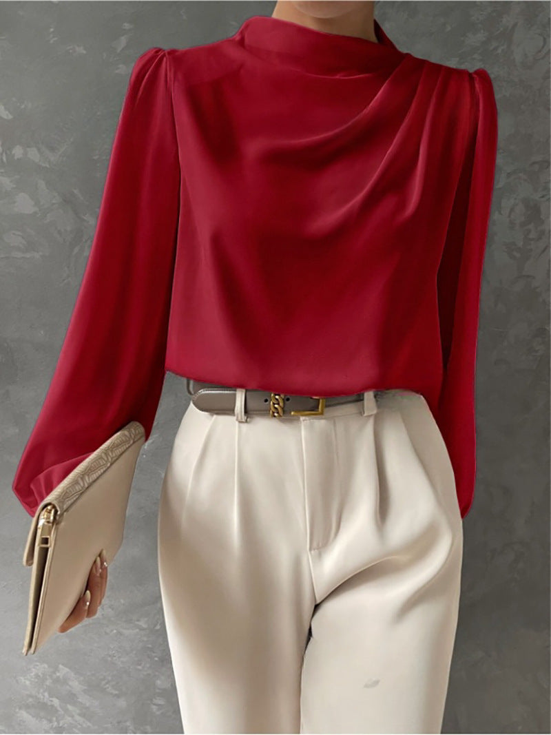 Luvrefashion | Hera Elegant Relaxed Fit Blouse in Off White - back view