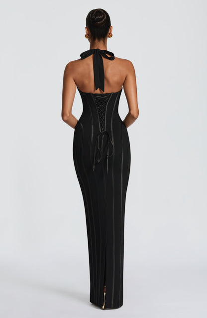 Sophia Black Maxi Summer Dress