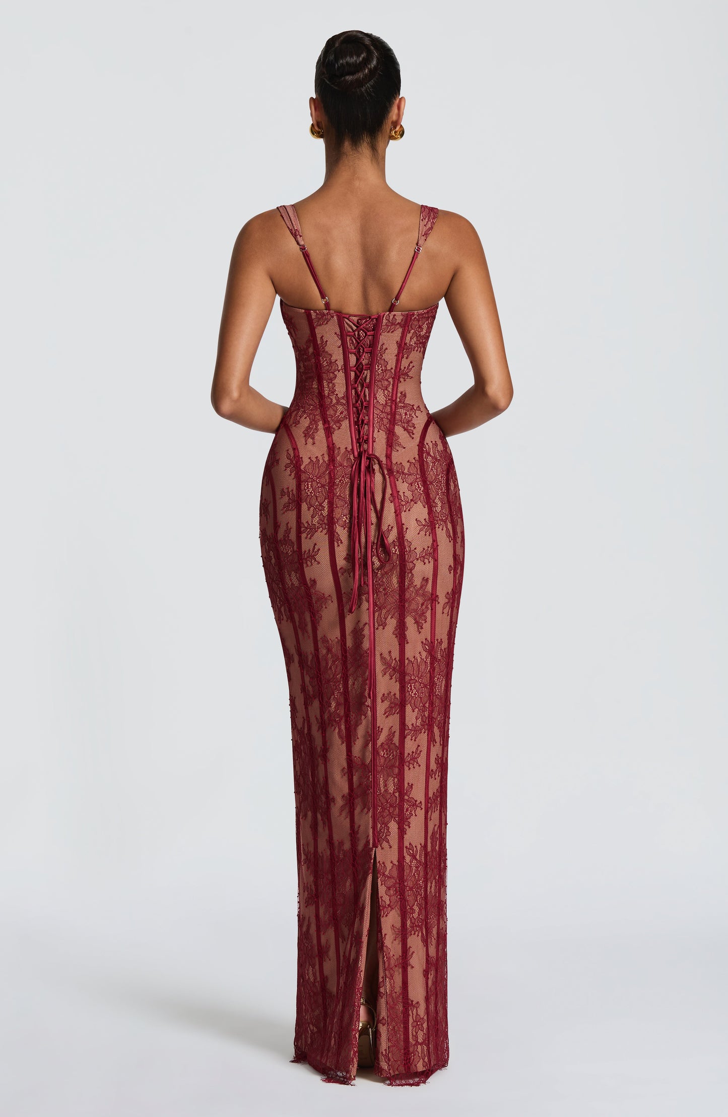 Sophia Burgundy Maxi Summer Dress