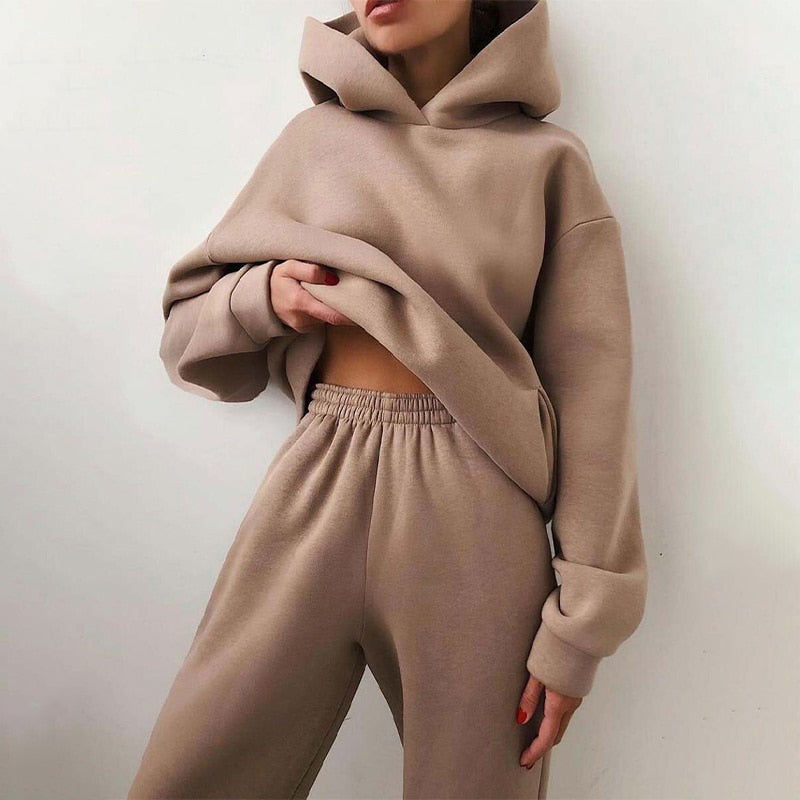 Esther Casual Hoodie and Jogger Set in Brown - image 6