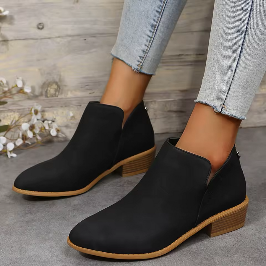 Luvrefashion | Lena Pointed Toe Wedge Ankle Boots in Green - image 8