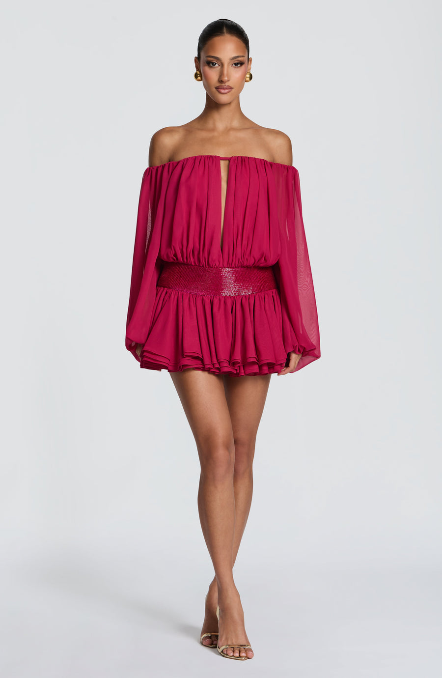 Sophia Raspberry Mini Playsuit for Summer