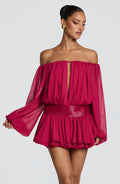 Sophia Raspberry Mini Playsuit for Summer