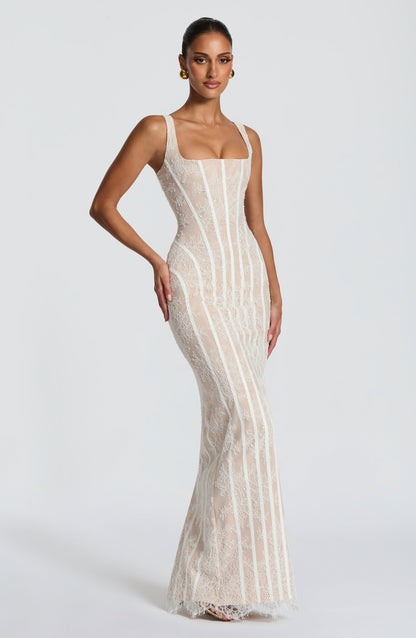 Sophia Ivory Maxi Summer Dress