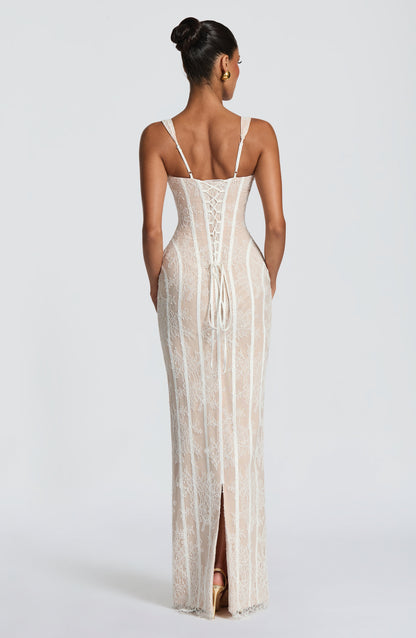 Sophia Ivory Maxi Summer Dress