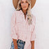 Jane | Women's Striped Blouse - Casual Chic - Pink