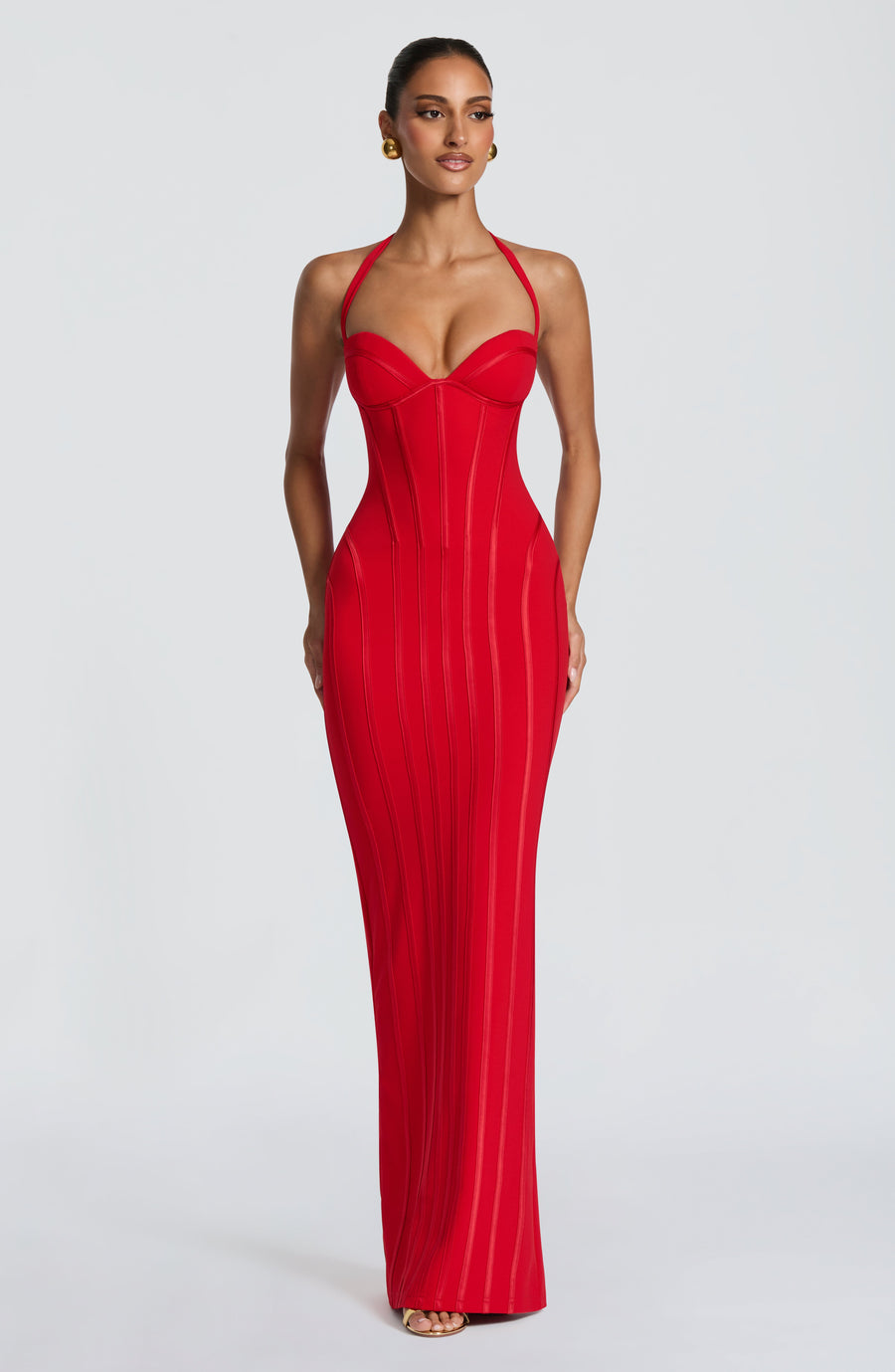 Sophia Red Maxi Summer Dress