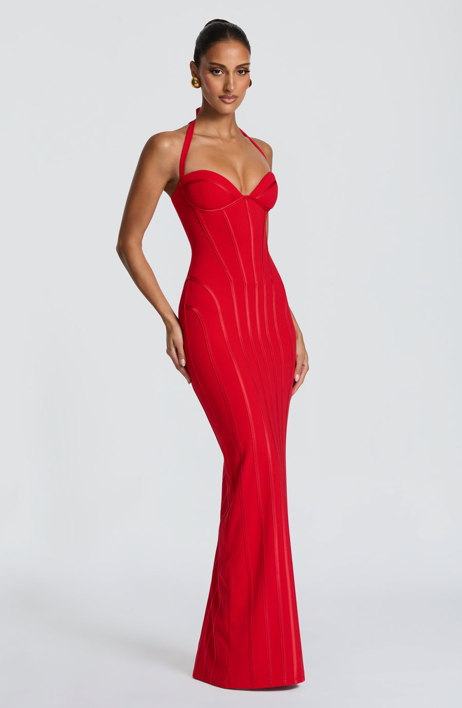 Sophia Red Maxi Summer Dress
