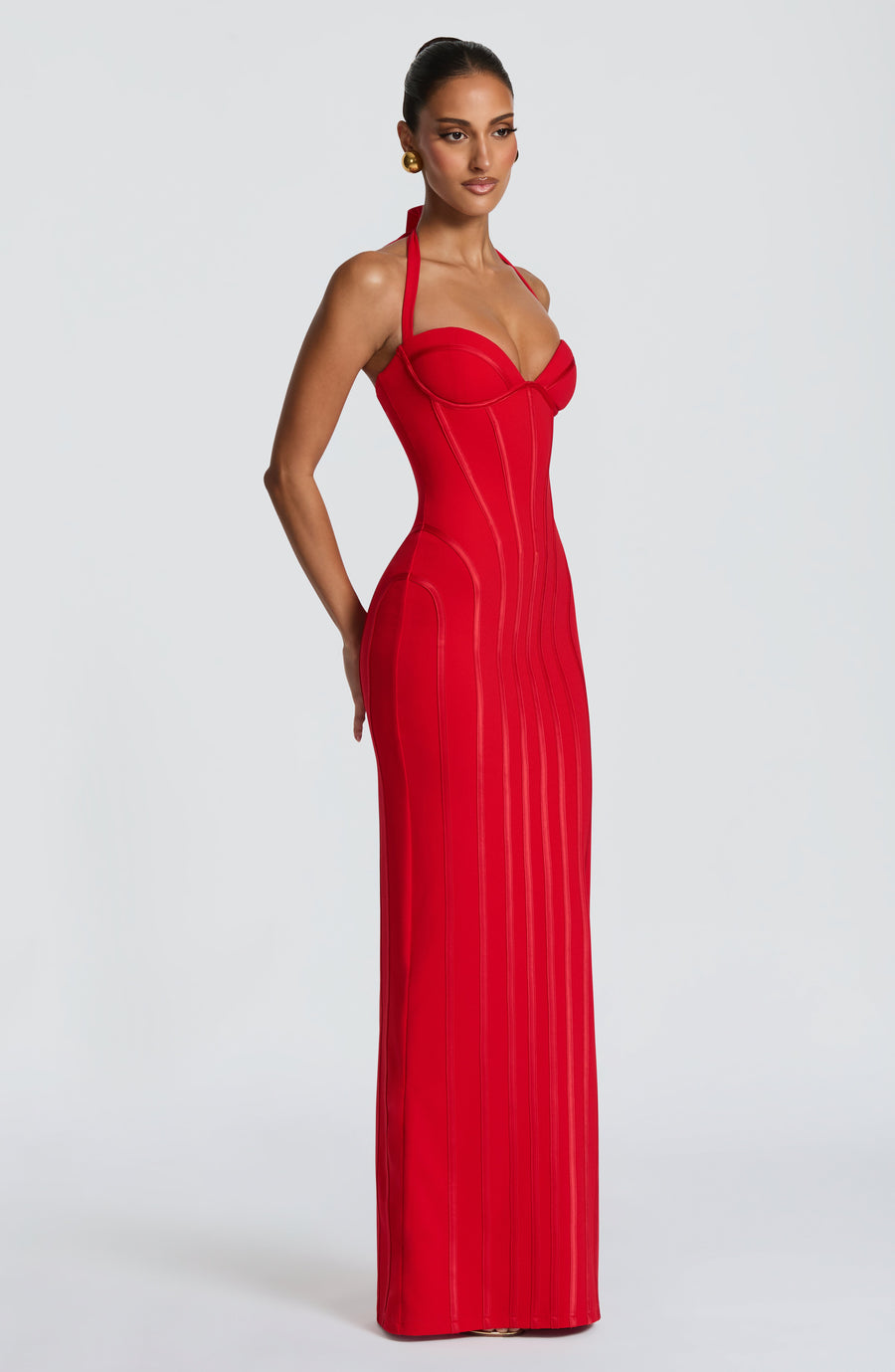 Sophia Red Maxi Summer Dress
