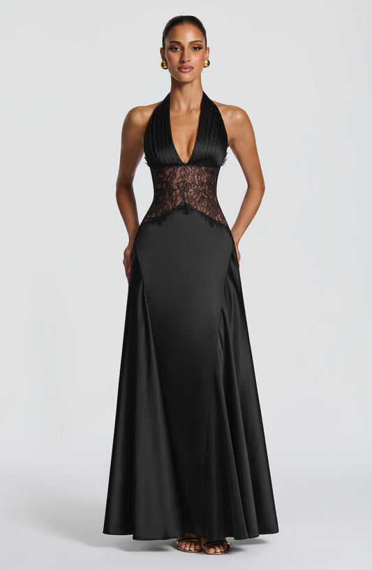 Sophia Black Maxi Summer Dress