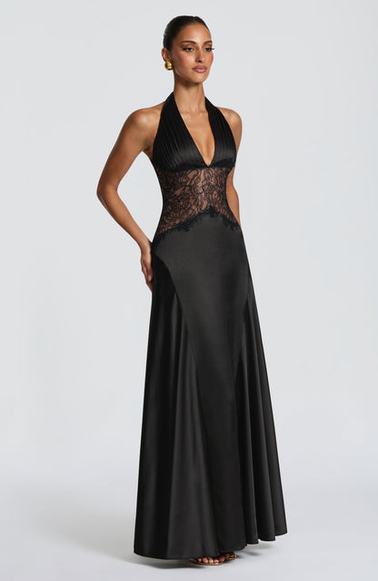 Sophia Black Maxi Summer Dress
