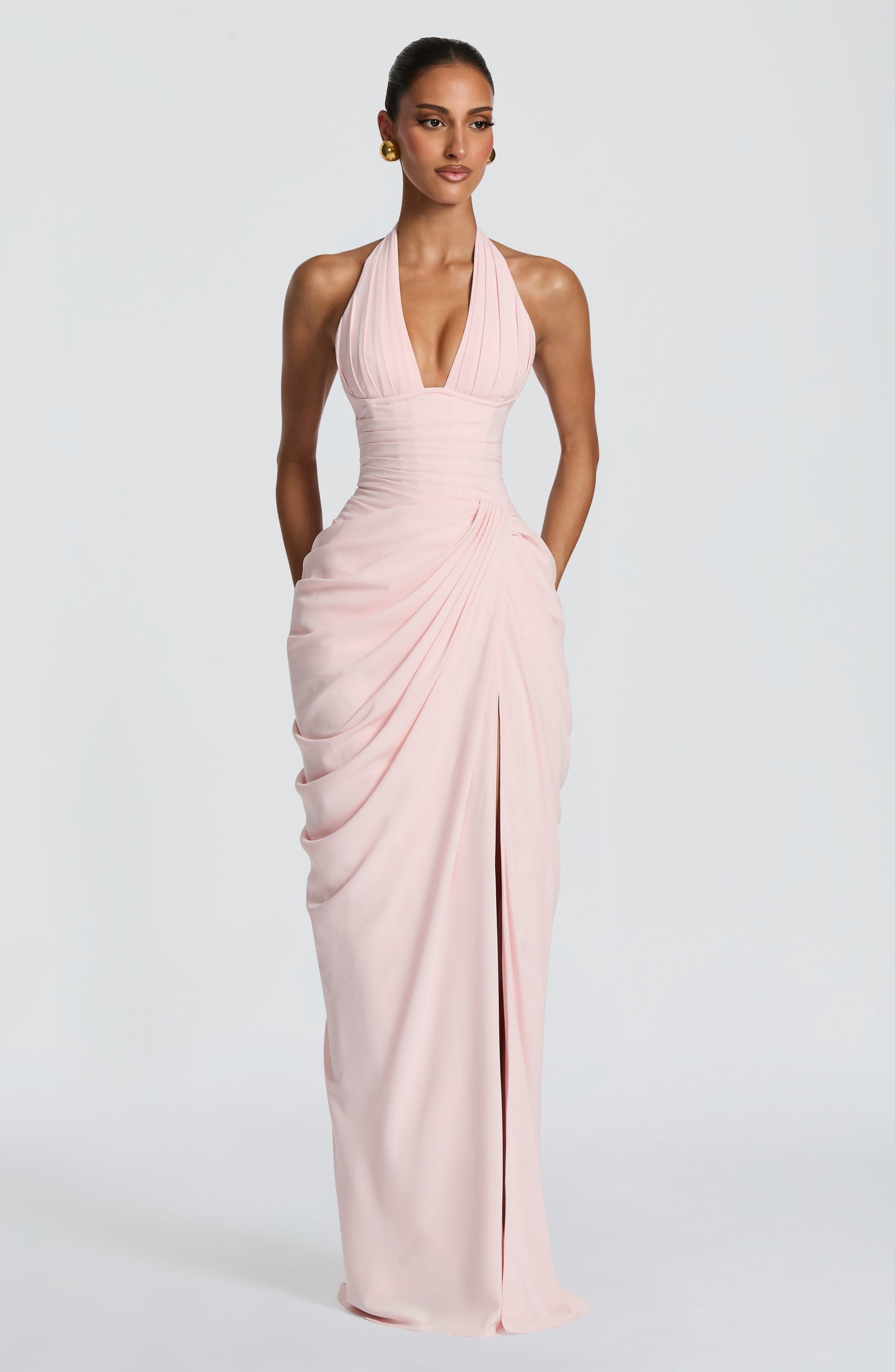 Sophia Blush Maxi Summer Dress