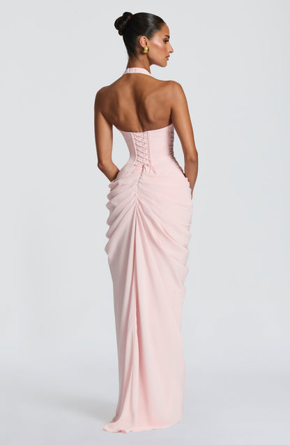 Sophia Blush Maxi Summer Dress