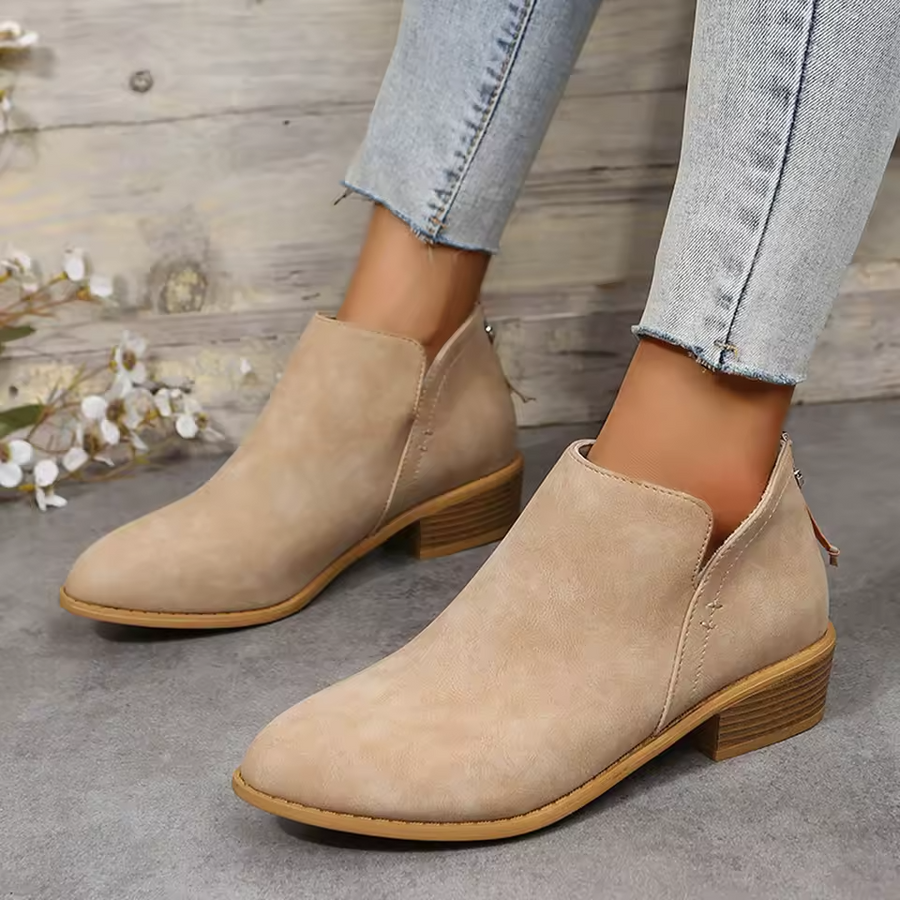 Luvrefashion | Lena Pointed Toe Wedge Ankle Boots in Green - image 11