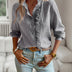Lila | Women's Sophisticated Ruffle Blouse - Gray