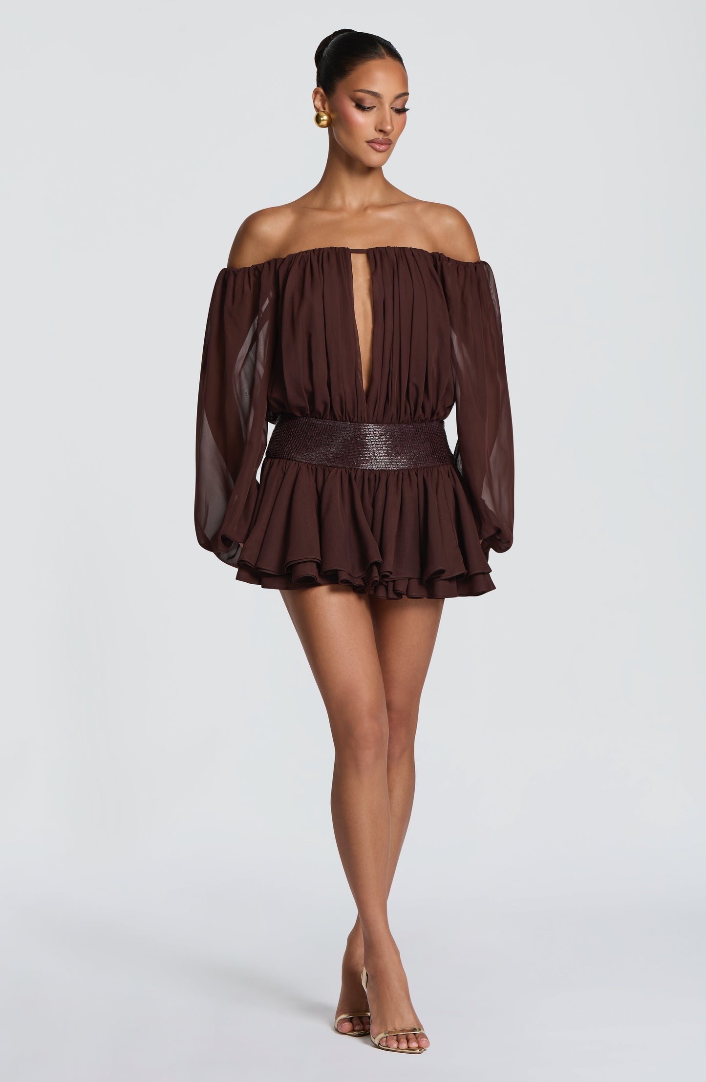 Sophia Plum Brown Summer Playsuit