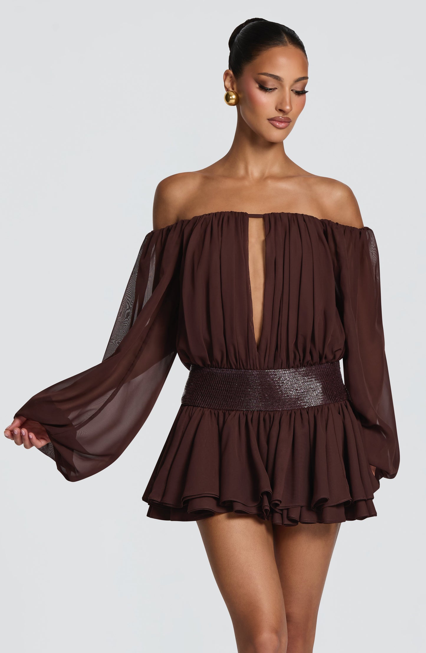 Sophia Plum Brown Summer Playsuit