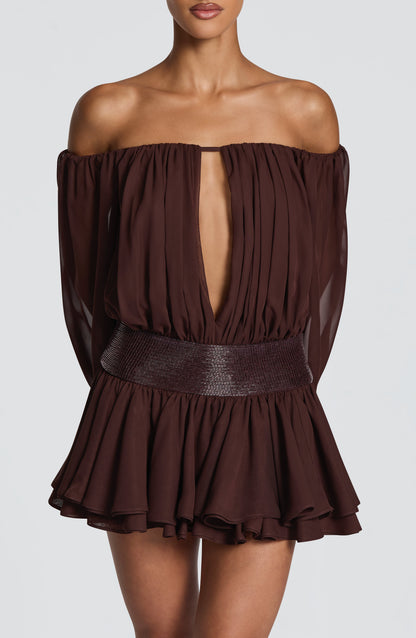 Sophia Plum Brown Summer Playsuit