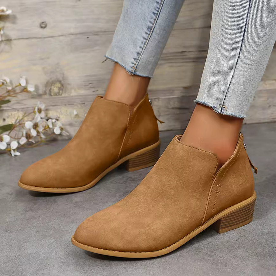 Luvrefashion | Lena Pointed Toe Wedge Ankle Boots in Green - image 13