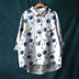 Angela | Women's Versatile Style Oversized Shirt - Blue