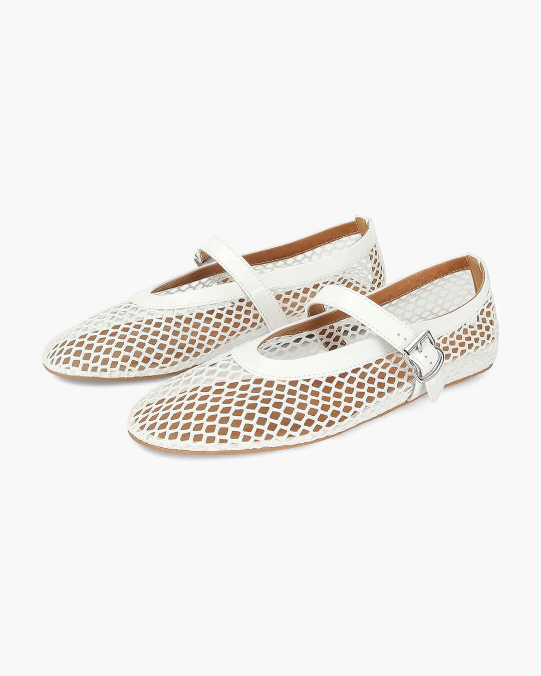 Sophia Mesh Ballerina Flats | Breathable Mesh & Leather