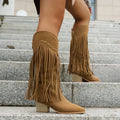 Lena | Fringe-Trimmed Women's Western Ankle Boots