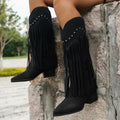 Lena | Fringe-Trimmed Women's Western Ankle Boots