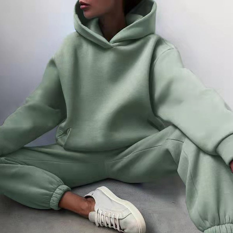 Luvrefashion | Esther Casual Hoodie and Jogger Set in Brown - detail view