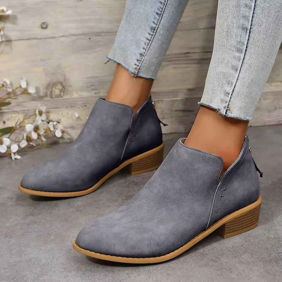 Luvrefashion | Lena Pointed Toe Wedge Ankle Boots in Green - image 6