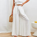 Gabriella | A-Line High Waist Elastic Pants with Drawstring – Long, Airy, and Pocketed