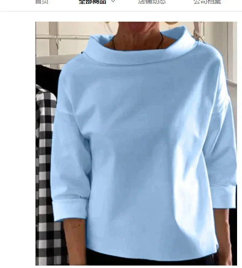 Diane Elevated Neckline in White - styled look