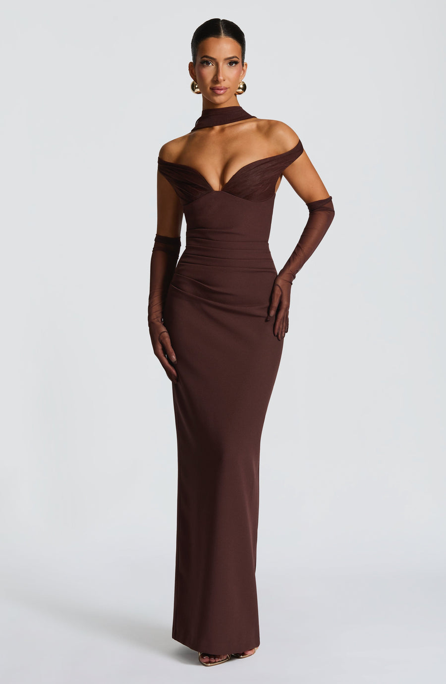 Sophia Plum Brown Maxi Summer Dress