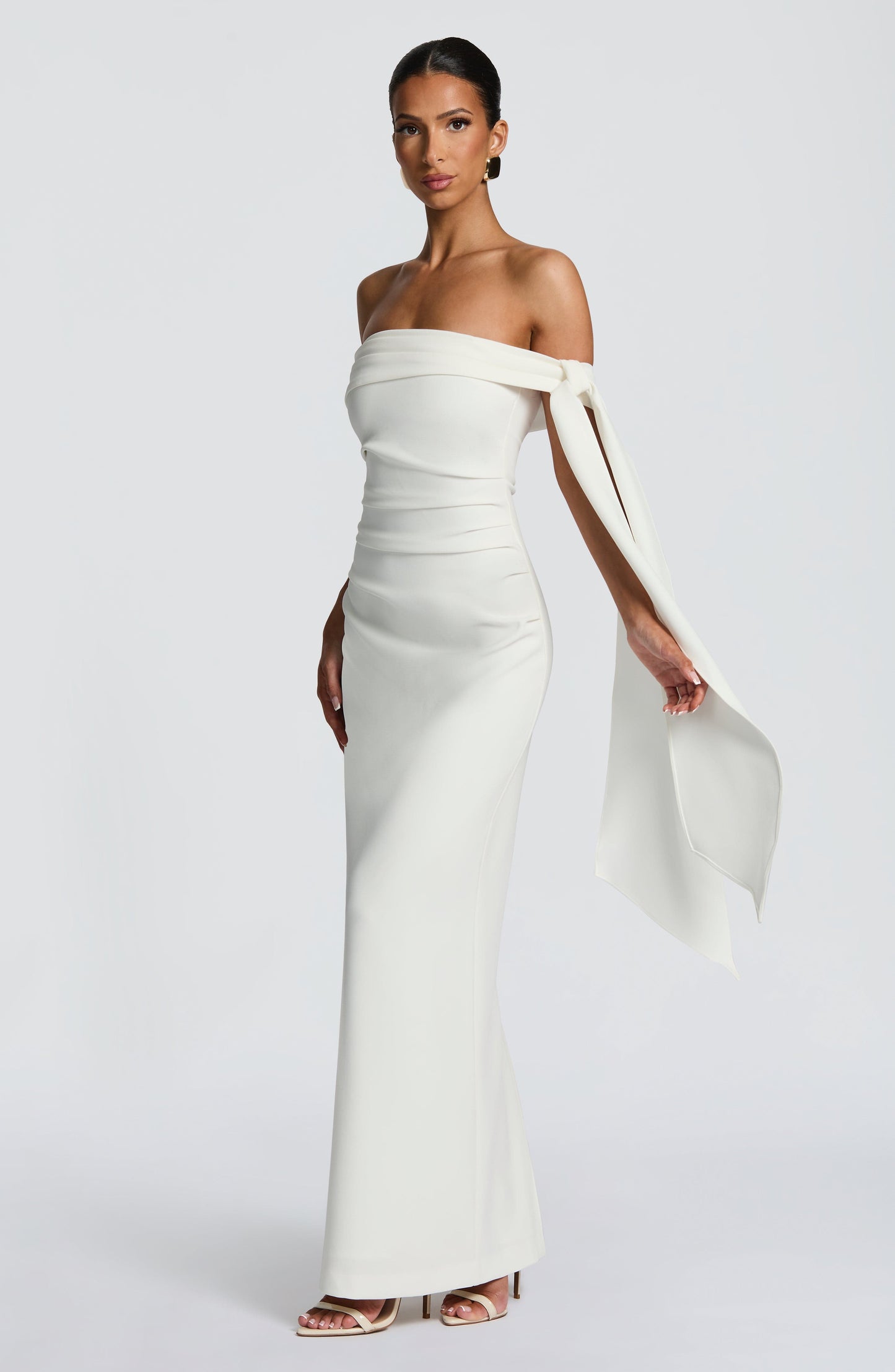 Ivory Addie Maxi Dress in XS - back view