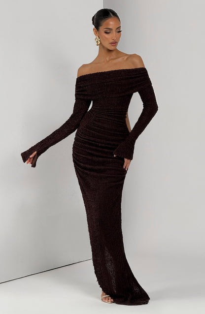 Adelphia Plum Brown Midi Dress in XS - image 9