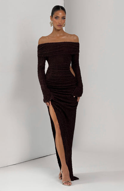 Adelphia Plum Brown Midi Dress in XS - image 7