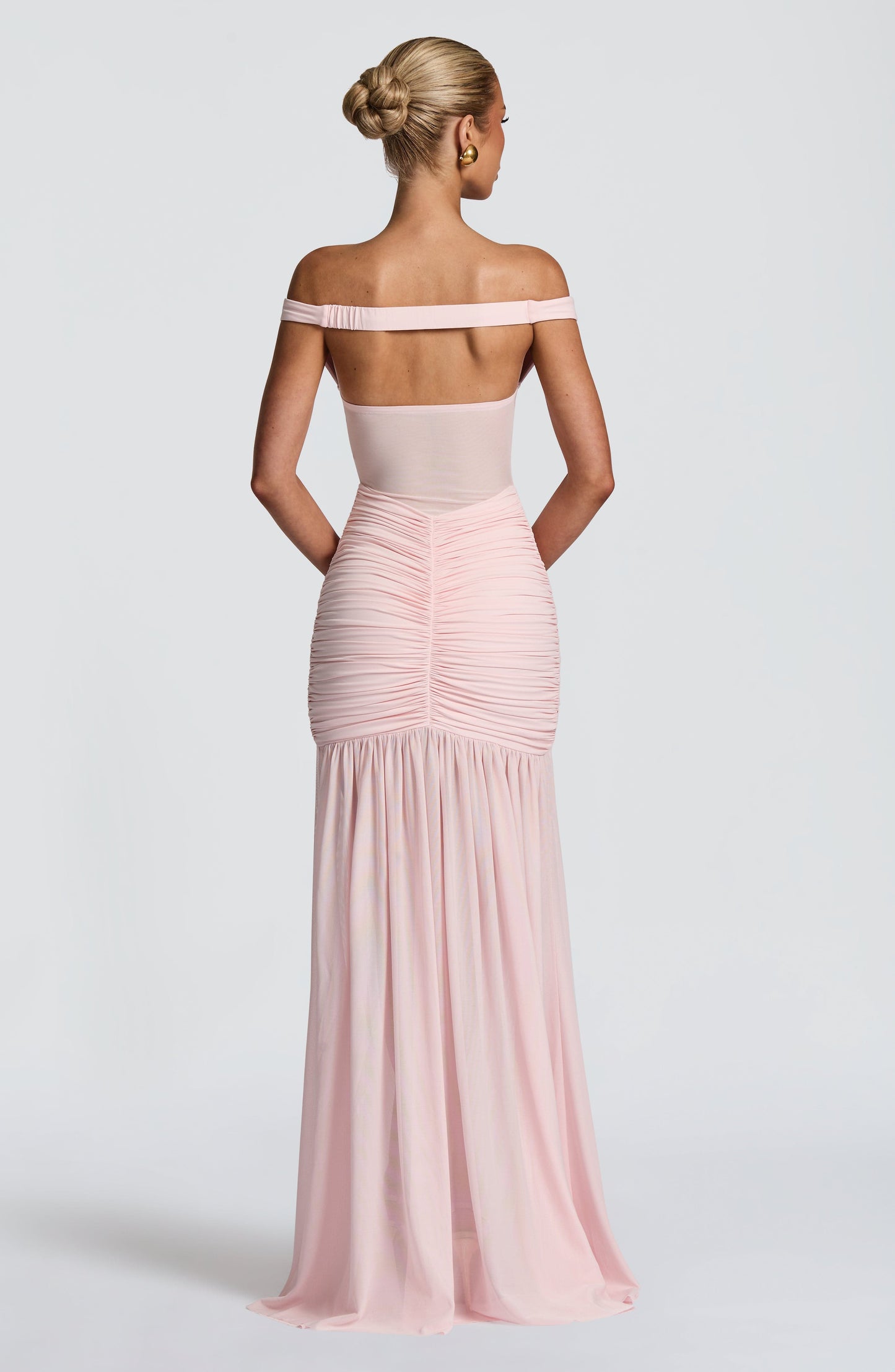 Alaia Blush Maxi Dress in XS - back view