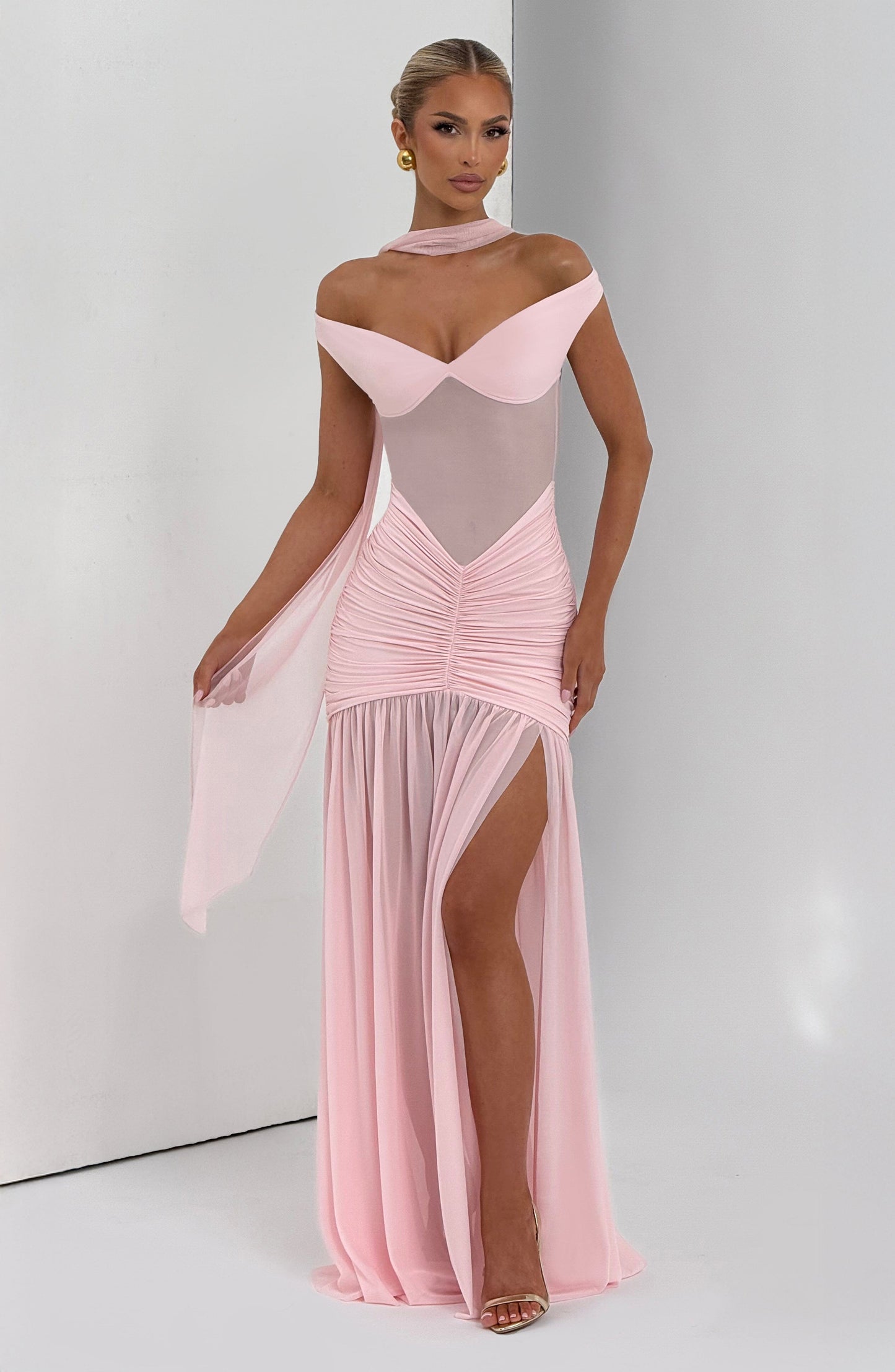 Alaia Blush Maxi Dress in XS - image 6