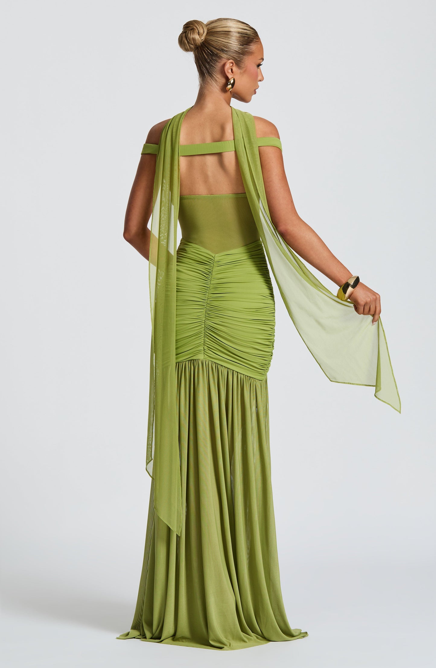 Sophia Olive Maxi Summer Dress