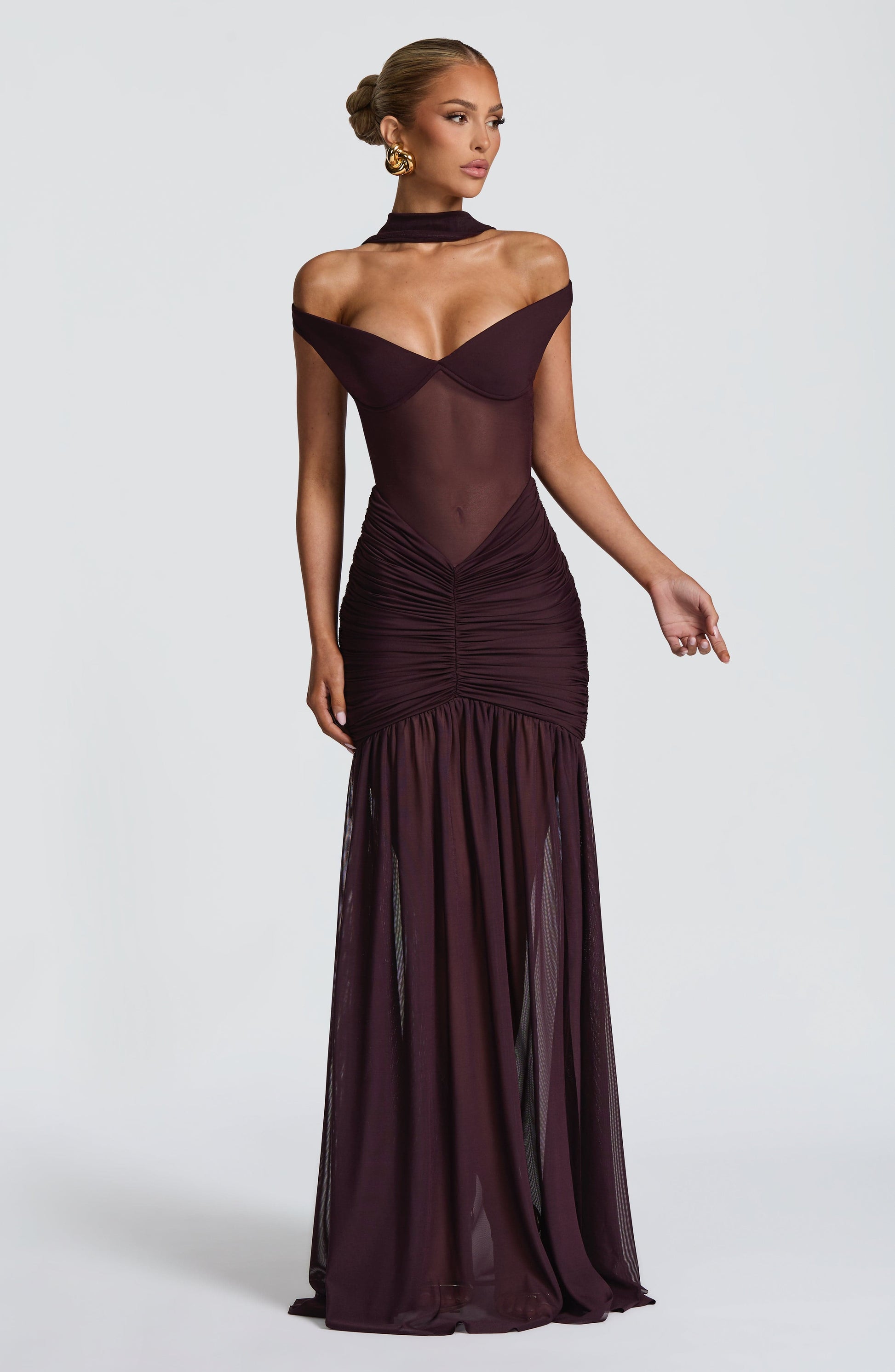 Alaia Plum Maxi Dress in XS - image 9